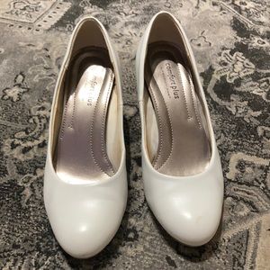 Comfortable White Heels